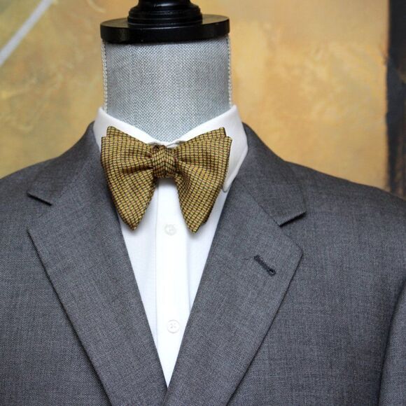 Men's Self-tied Bow Tie 100%Silk Big Butterfly S656 Gift Box - Picture 5 of 16